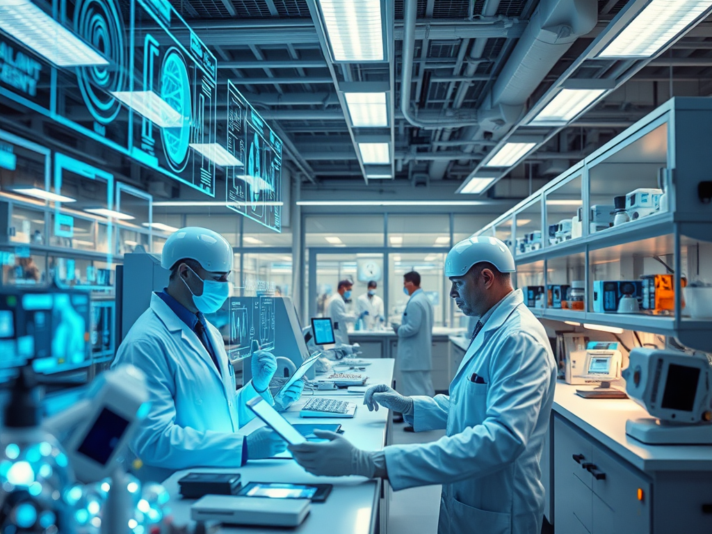 Futuristisches Pharma Labor