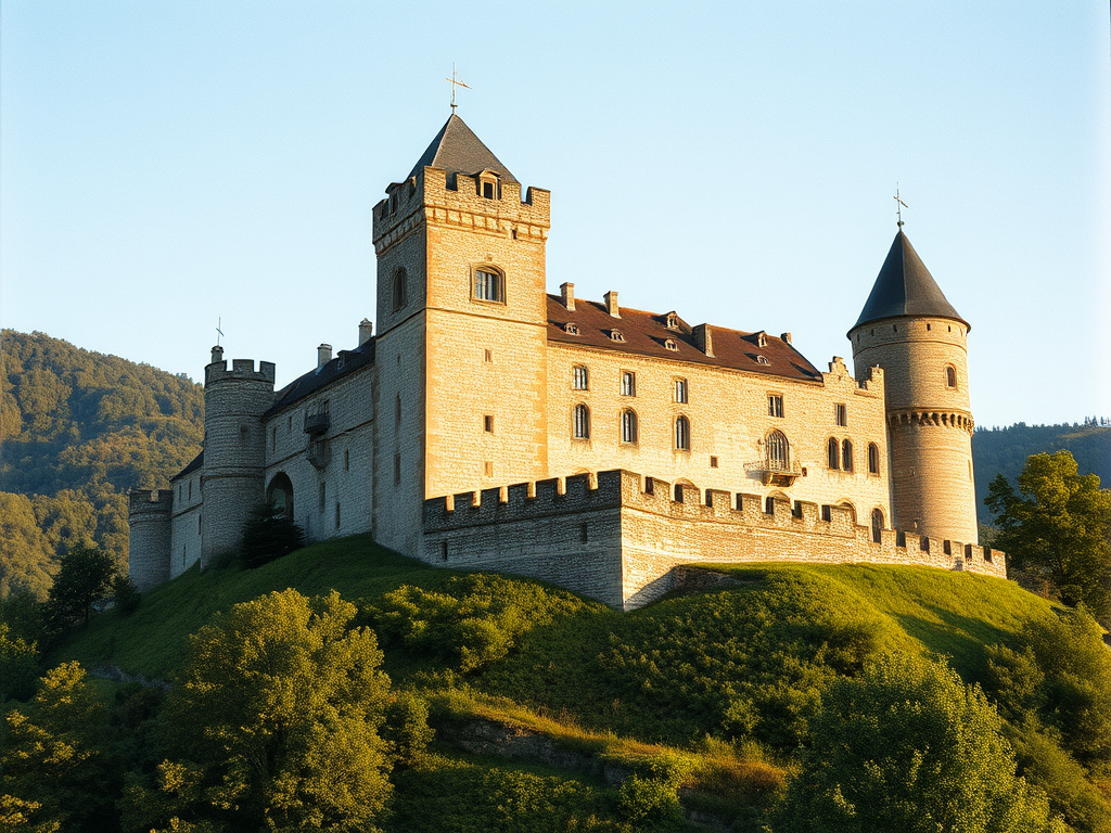 Alte Burg auf Hügel