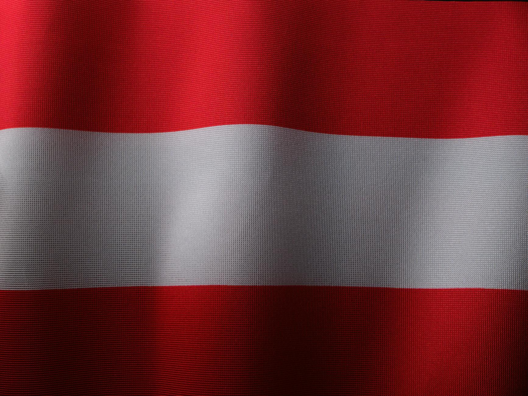 Wehende Flagge von Österreich