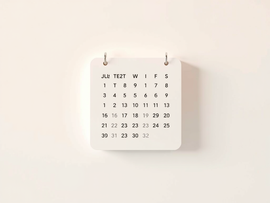 Kalender an der Wand